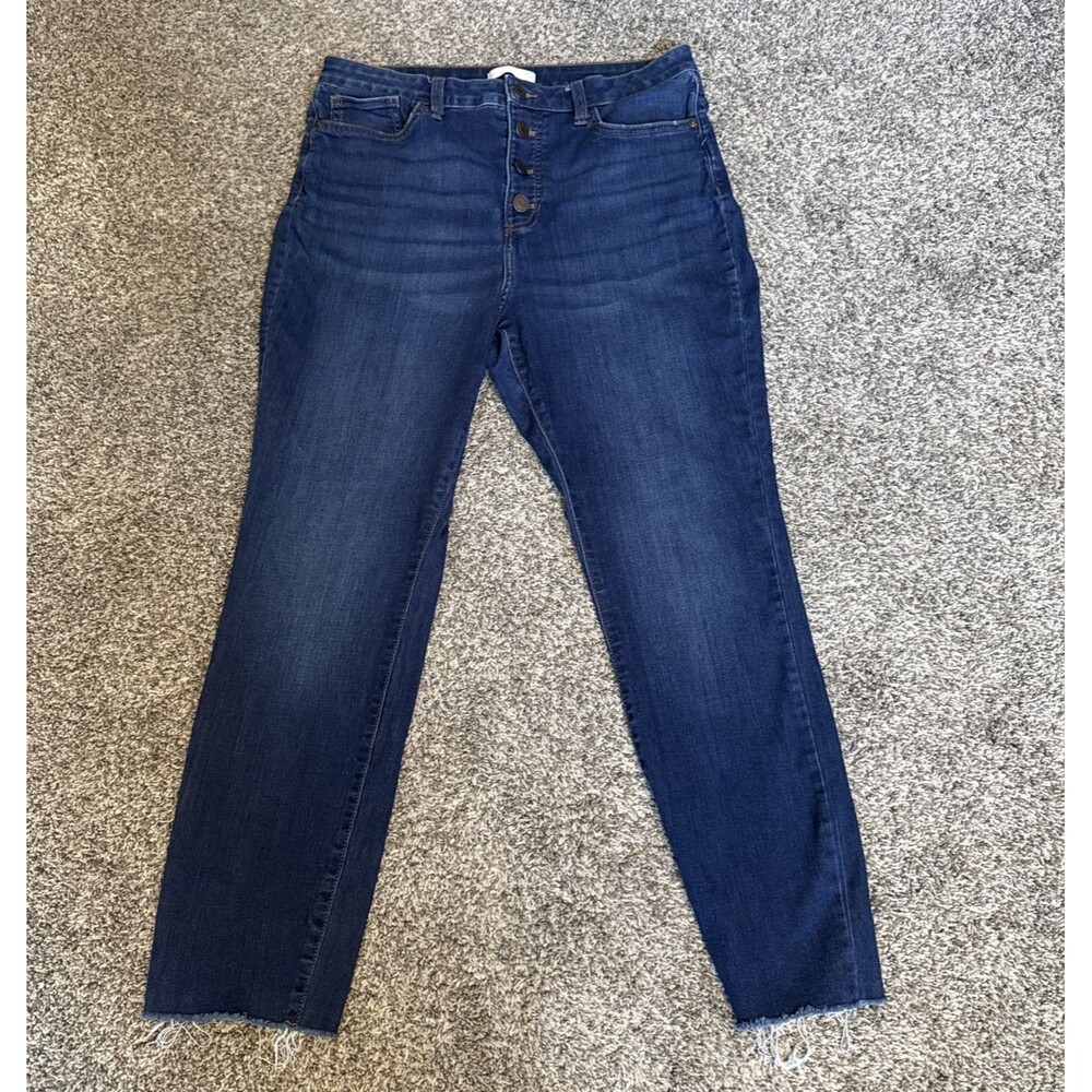 LC LAUREN CONRAD Skinny Jeans Size 16 Frayed Hem